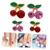Minkissy 32pcs Nail Art Charms Rhinestones Cherry Decor Charms for