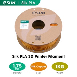 eSUN Silk Metal PLA Filament 1.75mm, Silky Metallic 3D Printer Filament PLA, Dimensional Accuracy +/- 0.05mm, 1KG Spool (2.2 LBS) 3D Printing Filament for 3D Printers, Silk Copper