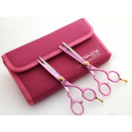 Hairdressing & Thinning Scissors Pink with Matching Sturdy Case