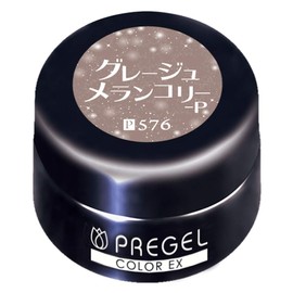 PRE GEL PG-CE576 Color EX, Greige Melancholy, 0.1 oz (3 g), UV/LED Compatible, Gel Nails, 0.1 oz (3 g) (x 1)