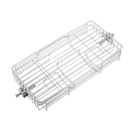 WOONEKY High Temperature Resistant Stainless Steel Rotating Cage for Fish Meat and Vegetables Adjustable for Outdoor Picnics and BBQ Gatherings