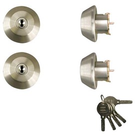 LIXIL TOSTEM DDZZ4022 Door Lock Set (Yushin WN Cylinder) Silver
