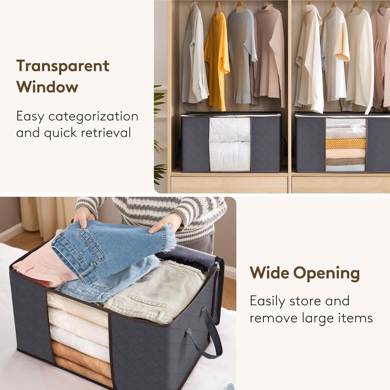 Lifewit 90L Large Storage Bags, Closet Organizers and Storage, Clothes