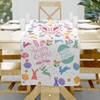 Happy Easter Table Runner,Easter Rabbits Linen Farmhouse Table Runners,Easter Eggs