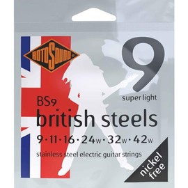 Rotosound BS9 British Steel Electric Guitar Strings (9-42)