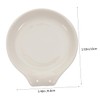Ciieeo 2Pcs Elegant Ceramic Spoon Rest Compact Spoon Tray for
