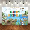 Fitumiw Fishing Birthday Backdrop 7x5ft Gone Fishing Happy Birthday Background