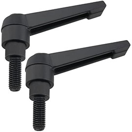 Mutai Clamping Lever M8 Thread Push Button Ratchet Lever Adjustable Locking Handle with Male Threaded Stud Black