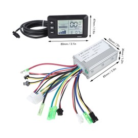 Electric Bike Conversion Kit DC 36V 48V Controller Display Brake Handle Thumb Throttle Electric Bike Controller Kit