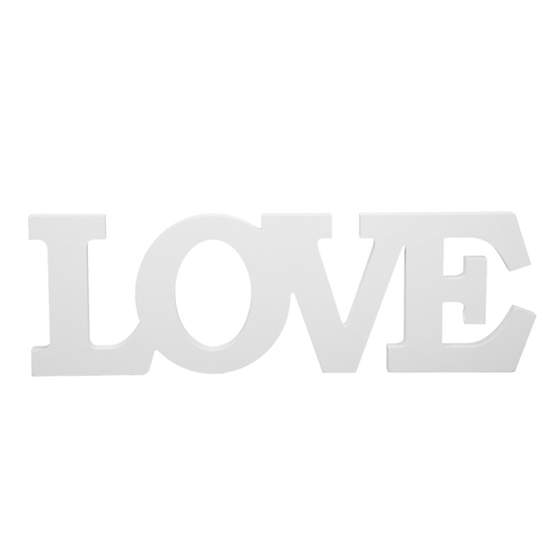Wood Love Sign White One Piece Design Exquisite Beautiful Wooden