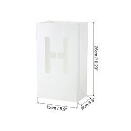 MECCANIXITY White Paper Luminary Bags, Birthday Sign Flame Resistant Candles Bags for Birthday Celebration Decoration Proposals