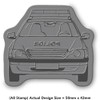 'Police Car Front' Rubber Stamp - Unmounted Design for Crafting