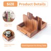 Napkin Holder for Table, Wooden Napkin Holder with Salt and