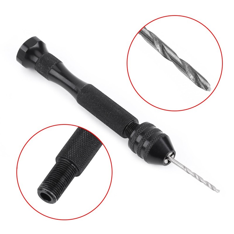 Taladro manual de precisión con tornillo de precisión negro con