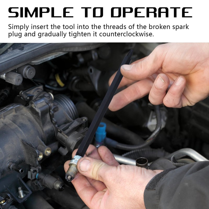 Hbxdeco Broken Spark Plug Remover Tool, Car Engine Broken Spark