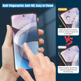 Cizerin [2+2 Pack] Tempered Glass Screen Protector for Motorola Moto One 5G Ace/ 5G UW Ace/G 5G- and Camera Lens Protector - Anti-fingerprint - Shatter Proof - 【Not for Moto One 5G/One 5G UW】