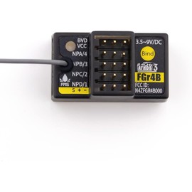 Flysky FGr4B 4Ch AFHDS 3 Micro Mini Receiver Compatible with Flysky NB4 Plus and NB4 Pro Plus, Waterproof Receiver for Remote Control Car, RC Cars, RC Boats (HELIDIRECT)