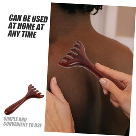 NULYLU Meridian Ausbaggerharke, Kopfhautmassagegerät, Fußakupunktmassagegerät, Holzmassagegeräte, Praktisches Massagegerät, Fußmassagekamm, Kopfhautschabwerkzeug, Kopfhautmassagegerät,