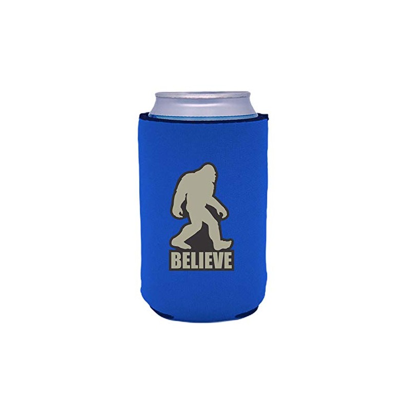 Bigfoot Believe Collapsible Can Coolie Royal Blue
