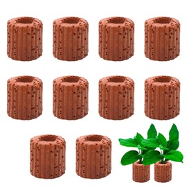 JAKOUE 10 Pack 25mm Ceramic Aquarium Plant Weights - Pre-Wrapped Cotton Anchors for Substrate Planting