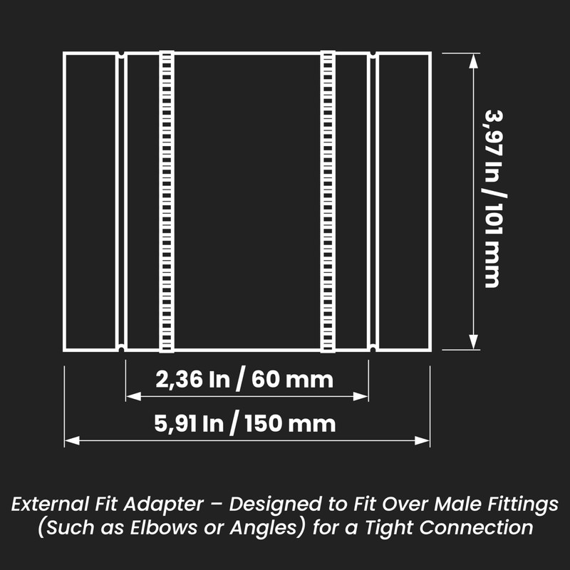 Repa Market 4" Inch Flexible Vibration And Noise Reducing Coupler