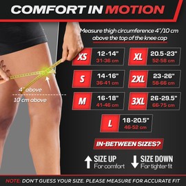 Rymora Knee Support for Men and Women - Compression Sleeve to Ease Knee Discomfort - Great for Running, Sports & Everyday Wear (Black) (Single Sleeve) (Medium) [M]