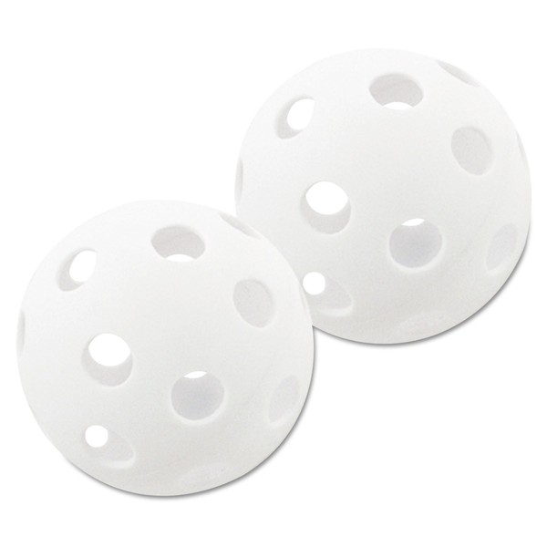 Champion Sports White Plastic Softballs: Hollow Plastic Balls for Sport Practice or Play - 6 Pack