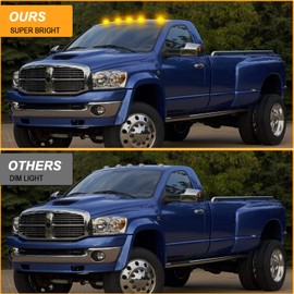 R&F Auto 5Pcs LED Cab Roof Marker Lights Compatible with Ram 1500 2500 3500 4500 5500 (2003-2018) Pickup Trucks Roof Running Lamps Clear Lens