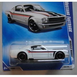 HOT WHEELS 2009 MUSCLE MANIA WHITE '65 MUSTANG FASTBACK 9/10