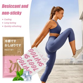 Cooling Face Wipes, Portable Refreshing Wipes, Travel Size Sports Towels for Hot Weather Summer Festivals Camping Running Mountaineering Post-Workout Picnic
