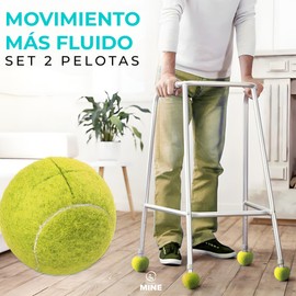 Seven Mine 2 Pelotas de Tennis Precortadas para Andaderas, Sillas de Ruedas, Mesas: Mejora la Movilidad