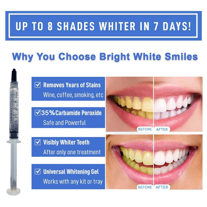 Bright White Smile 35% 10 Pack Teeth Whitening Gel Refills