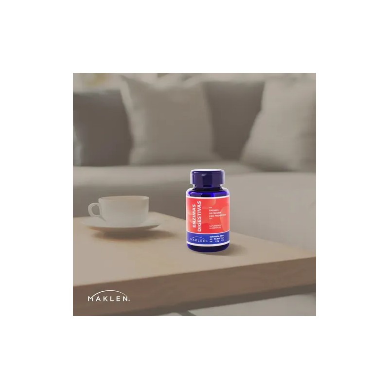 Enzimas Digestivas + Prebióticos | 60 Tabletas 1.2g | Maklen