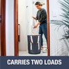 CleverMade Laundry Backpack Duffel Bag with Shoulder Straps - 62L