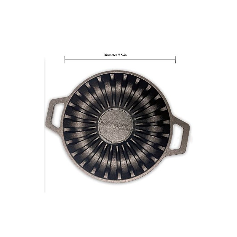 Bayou Classic 7423 Pre-Seasoned Cast Iron Shrimp Pan for Cooking