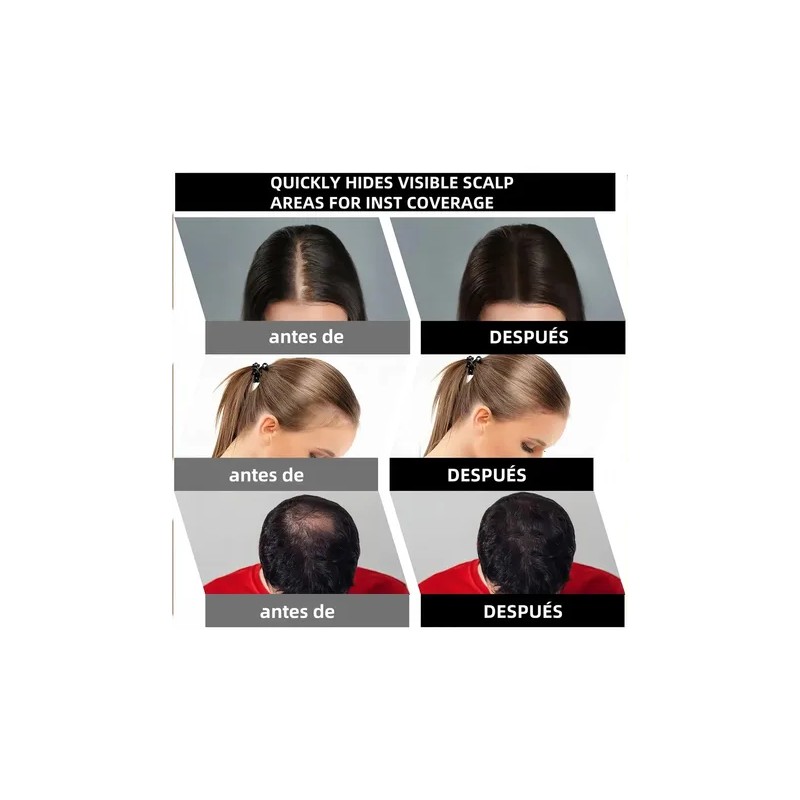 Polvo De Maquillaje Fibra Capilar Cubre Raíz De Cabello