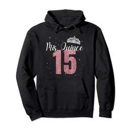 Mis Quince 15 | Pink Sparkle | Quinceanera Birthday Pullover Hoodie