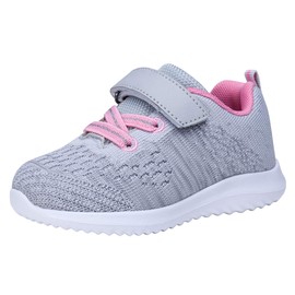 COODO - Zapatillas deportivas para niños y niñas, Negro/Rosado, 16 MX M Niñito