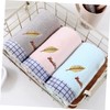 Beavorty Thick Soft Cotton Face Towel Embroidered Leaf Bath Towel