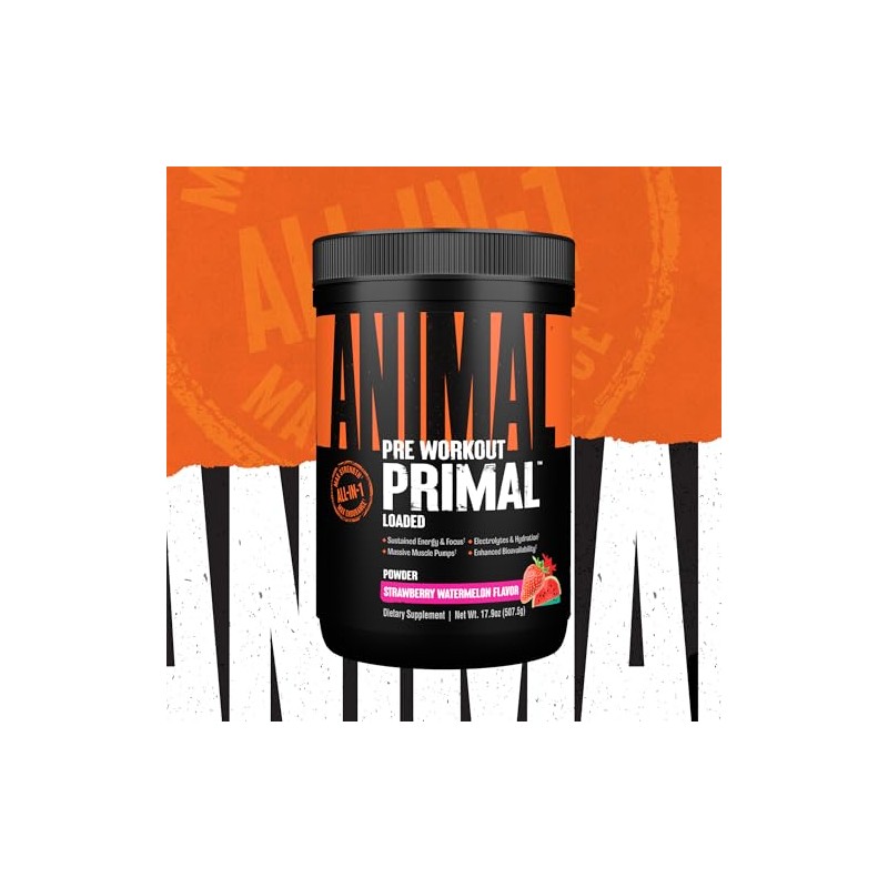 ANIMAL Primal Pre Workout Strawberry Watermelon – Training Booster with