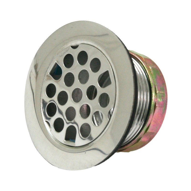 Highcraft Flat Stainless Steel RV Mobile Shower Strainer - Drain