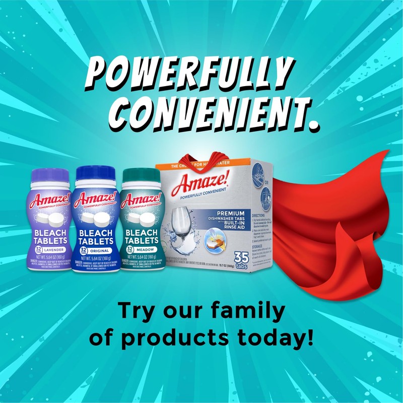 AMAZE Ultra Concentrated Bleach Tablets [32 tablets] - Lavender Scent