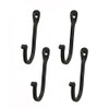 KPAVIR Single Prong Wrought Iron Hooks – Rustic Curved Metal
