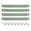 sourcing map 4 Pcs Leather Curtain Rod Holder, Leather Wall