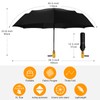 BESTKEE Windproof Travel Folding Umbrella Automatic, Large Rain Folding Compact
