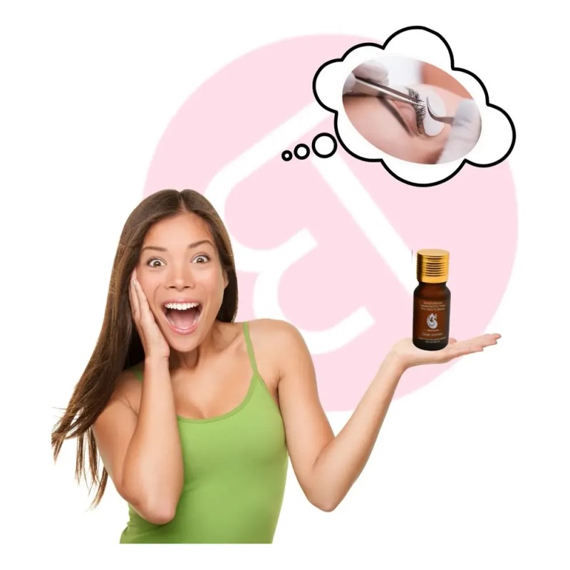Pack Extensiones de Pestañas Sintéticas Transparente Primer Super Bonder Kiss