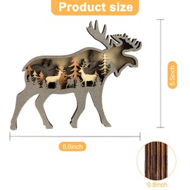 Laozai Wooden Forest Deer Decor,Cabin Decor, Rustic Decor Wall Decorations for Bedroom Living Room Table Decorative