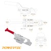 POWERTEC 20306 Heavy Duty Adjustable Latch-Action U Bolt Toggle Clamps