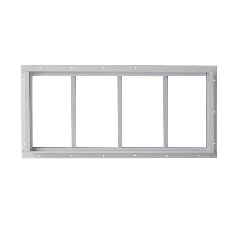 10" x 29" White Transom Shed Window, Tempered Glass, Great