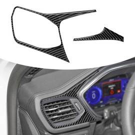 Agulier Compatible with Dashboard Meter Frame Cover Trim,Real Carbon Fiber Protection Frame Interior Accessories for Ford Escape 2020-2023